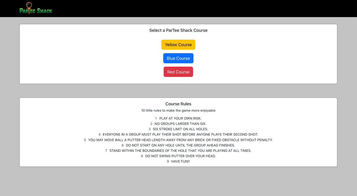 Partee Shack Scorecards screenshot 1